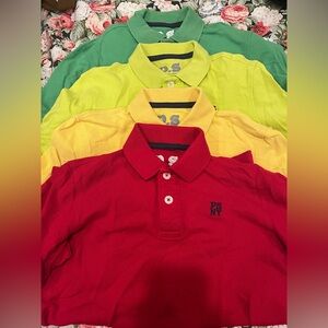 AEROPOSTALE boy’s uniform polo shirts LOT OF 4 red, yellow, lime and kelly green